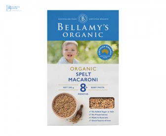 Bellamy’s 贝拉米 婴儿宝宝有机辅食原味通心粉面 8月+ 200克【保质期：2021.05】